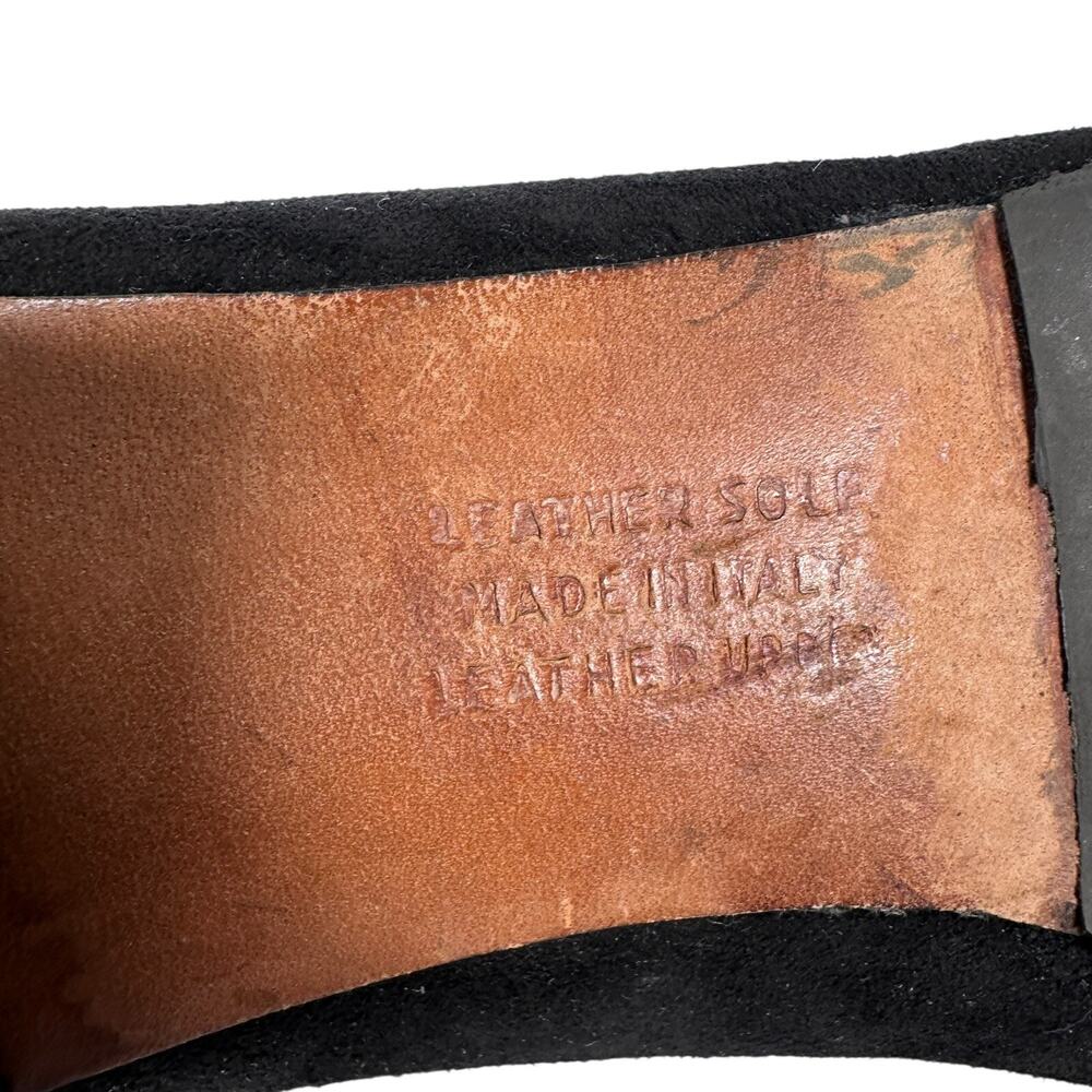 Salvatore Ferragamo Flats Women’s 6 B Black Pebbled Leather Nubuck Bow Shoes‎ - Picture 7 of 9